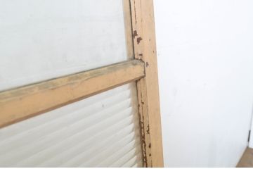 アンティーク建具　ペイント仕上げ限定　モールガラス　光を取り入れたいお部屋におすすめのガラス戸1枚(引き戸)(R-063579)