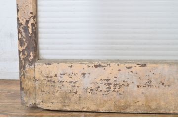 アンティーク建具　ペイント仕上げ限定　モールガラス　光を取り入れたいお部屋におすすめのガラス戸1枚(引き戸)(R-063579)