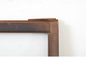 アンティーク建具　時を重ねた木色が印象深いガラス戸2枚セット(引き戸)(R-063580)