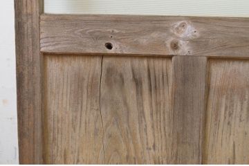 アンティーク建具　プレスガラス入り　光を取り入れたいお部屋におすすめのガラス戸2枚セット(引き戸)(R-063581)