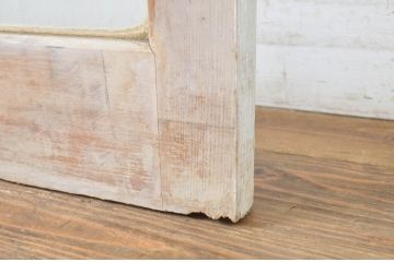 アンティーク建具　ペイント仕上げ限定　モールガラス　淡い色味が可愛らしいドア1枚(扉、木製扉、ガラス扉、玄関ドア)(R-063582)
