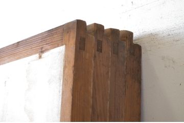 アンティーク建具　時の流れを感じさせる色合いが魅力の幅狭障子戸4枚セット(ガラス帯戸、引き戸、ガラス戸)(R-063586)