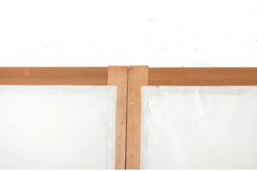 昭和レトロ　どこか懐かしい雰囲気漂うレトロな幅狭雪見障子戸4枚セット(建具、擦り上げ障子戸、擦上障子戸、引き戸)(R-063589)