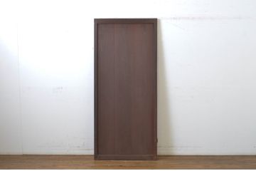 アンティーク建具　細かな横桟が魅力的な舞良戸の扉1枚(ドア、木製扉、玄関ドア)(R-063591)