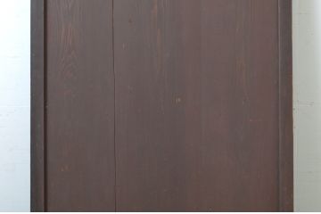 アンティーク建具　細かな横桟が魅力的な舞良戸の扉1枚(ドア、木製扉、玄関ドア)(R-063591)