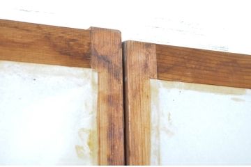 アンティーク建具　レトロな雰囲気を醸し出す雪見障子戸4枚セット(擦り上げ障子戸、擦上障子戸、引き戸)(R-063593)