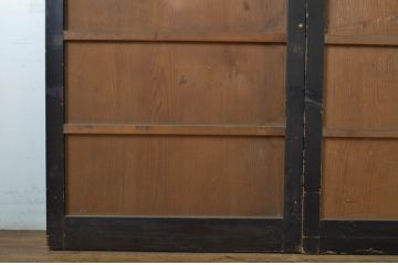 アンティーク建具　客間におすすめ!お部屋が華やかになる絵入り板戸2枚セット(板絵戸、引き戸)(R-063594)