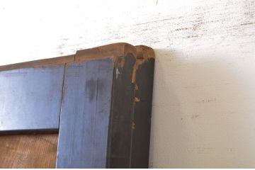 アンティーク建具　客間におすすめ!お部屋が華やかになる絵入り板戸2枚セット(板絵戸、引き戸)(R-063594)