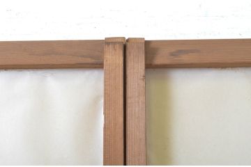 アンティーク建具　どこかレトロな雰囲気を感じさせる幅狭雪見障子戸4枚セット(擦り上げ障子戸、擦上障子戸、引き戸)(R-063595)