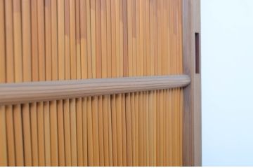 アンティーク建具　波打つようなきれいな木目が目を惹く夏戸2枚セット(簾戸、御簾戸、簀戸、葭戸、夏障子、引き戸、すど)(R-063599)