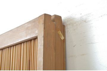 アンティーク建具　涼しげな和の空間づくりにおすすめの夏戸2枚セット(簾戸、御簾戸、簀戸、葭戸、夏障子、すど、引き戸)(R-063600)