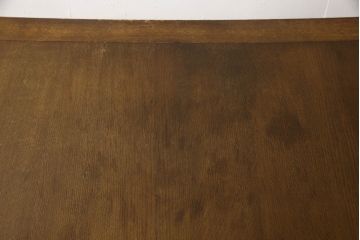 アンティーク家具　イギリスアンティーク　オーク材　ブルボーズレッグが目を惹くドローリーフテーブル(エクステンションテーブル、ダイニングテーブル、食卓、2人掛け、4人掛け、6人掛け)(R-063604)