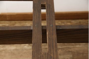 アンティーク家具　イギリスアンティーク　オーク材　ブルボーズレッグが目を惹くドローリーフテーブル(エクステンションテーブル、ダイニングテーブル、食卓、2人掛け、4人掛け、6人掛け)(R-063604)