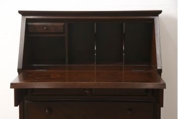 中古　松本民芸家具　805型　気品溢れる佇まいが魅力的なライティングビューロー(簿記机、在宅ワーク、在宅用ワークデスク、机、在宅用引き出し)(R-063662)