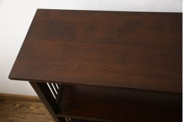 中古　松本民芸家具　#117型　和モダンスタイルにおすすめ!格子が魅力的な書棚(飾り棚、本棚、オープンラック)(R-063664)
