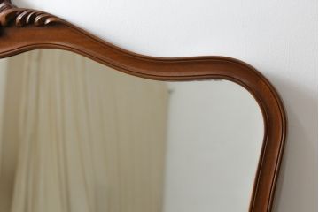 中古　DREXEL HERITAGE(ドレクセルヘリテイジ)　Touraine(ツーレイン)　マホガニー材　凝ったつくりのウォールミラー(壁掛け鏡)(R-063669)
