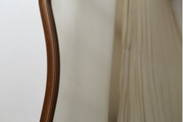 中古　DREXEL HERITAGE(ドレクセルヘリテイジ)　Touraine(ツーレイン)　マホガニー材　凝ったつくりのウォールミラー(壁掛け鏡)(R-063669)