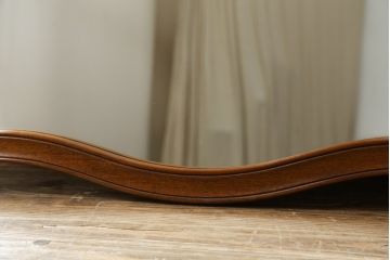 中古　DREXEL HERITAGE(ドレクセルヘリテイジ)　Touraine(ツーレイン)　マホガニー材　凝ったつくりのウォールミラー(壁掛け鏡)(R-063669)
