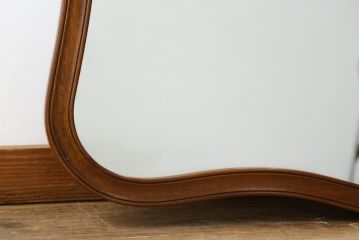 中古　DREXEL HERITAGE(ドレクセルヘリテイジ)　Touraine(ツーレイン)　マホガニー材　凝ったつくりのウォールミラー(壁掛け鏡)(R-063669)