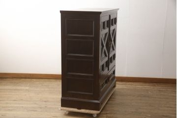 中古　美品　松本民芸家具　クラシカルな雰囲気が魅力のG型和タンス(着物箪笥、チェスト、収納棚)(定価約78万円)(R-063671)