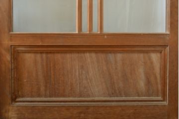 アンティーク建具　ノスタルジックな雰囲気が魅力の大正ロマン高級ガラス戸4枚セット(引き戸、建具)(R-063673)
