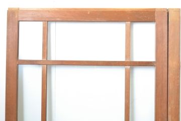 アンティーク建具　ノスタルジックな雰囲気が魅力の大正ロマン高級ガラス戸4枚セット(引き戸、建具)(R-063673)