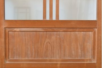 アンティーク建具　ノスタルジックな雰囲気が魅力の大正ロマン高級ガラス戸4枚セット(引き戸、建具)(R-063673)
