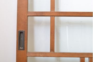 アンティーク建具　ノスタルジックな雰囲気が魅力の大正ロマン高級ガラス戸4枚セット(引き戸、建具)(R-063673)