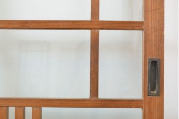 アンティーク建具　ノスタルジックな雰囲気が魅力の大正ロマン高級ガラス戸4枚セット(引き戸、建具)(R-063673)