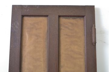 アンティーク建具　ペイント仕上げ限定　時を経て刻まれた風合いが趣あるガラス入りドア1枚(扉、木製扉、ガラス扉、玄関ドア)(R-063683)