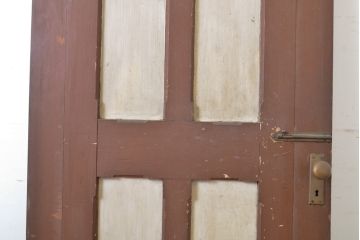 アンティーク建具　ペイント仕上げ限定　レトロな雰囲気を醸し出すドア1枚(扉、木製扉、玄関ドア)(R-063684)