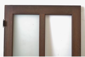 アンティーク建具　レトロな雰囲気づくりが叶うドア1枚(扉、木製扉、ガラス扉、玄関ドア)(R-063686)