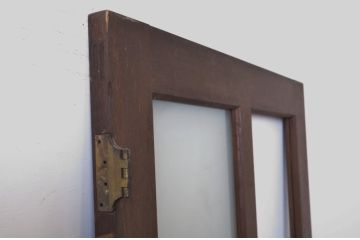 アンティーク建具　レトロな雰囲気づくりが叶うドア1枚(扉、木製扉、ガラス扉、玄関ドア)(R-063686)