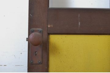 アンティーク建具　レトロな雰囲気づくりが叶うドア1枚(扉、木製扉、ガラス扉、玄関ドア)(R-063686)