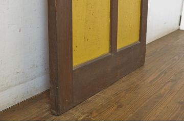 アンティーク建具　レトロな雰囲気づくりが叶うドア1枚(扉、木製扉、ガラス扉、玄関ドア)(R-063686)