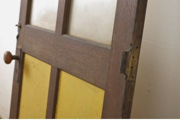 アンティーク建具　レトロな雰囲気づくりが叶うドア1枚(扉、木製扉、ガラス扉、玄関ドア)(R-063687)