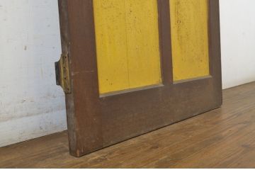 アンティーク建具　レトロな雰囲気づくりが叶うドア1枚(扉、木製扉、ガラス扉、玄関ドア)(R-063687)