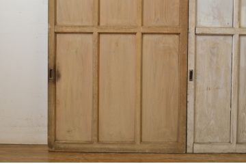 アンティーク建具　ペイント仕上げ限定　背の高い板戸3枚セット(引き戸)(R-063688)