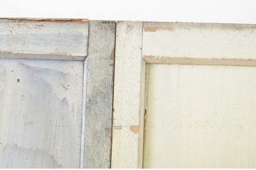 アンティーク建具　ペイント仕上げ限定　背の高い板戸3枚セット(引き戸)(R-063688)