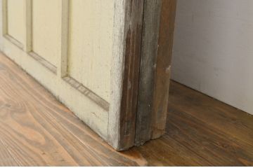 アンティーク建具　ペイント仕上げ限定　背の高い板戸3枚セット(引き戸)(R-063688)