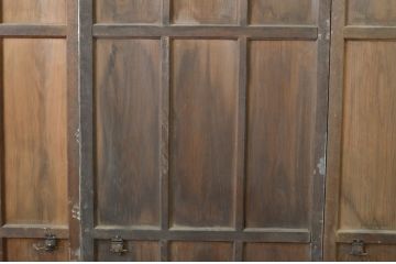 アンティーク建具　ペイント仕上げ限定　背の高い板戸3枚セット(引き戸)(R-063688)