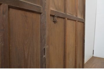 アンティーク建具　ペイント仕上げ限定　背の高い板戸3枚セット(引き戸)(R-063688)