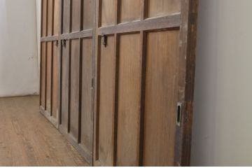 アンティーク建具　ペイント仕上げ限定　背の高い板戸3枚セット(引き戸)(R-063688)