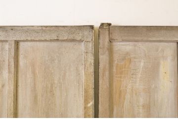 アンティーク建具　ペイント仕上げ限定　背の高い板戸3枚セット(引き戸)(R-063689)