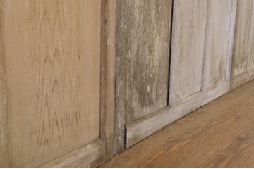 アンティーク建具　ペイント仕上げ限定　背の高い板戸3枚セット(引き戸)(R-063689)