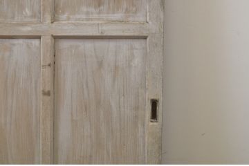 アンティーク建具　ペイント仕上げ限定　背の高い板戸3枚セット(引き戸)(R-063689)
