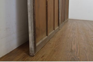 アンティーク建具　ペイント仕上げ限定　背の高い板戸3枚セット(引き戸)(R-063689)
