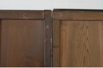 アンティーク建具　ペイント仕上げ限定　背の高い板戸3枚セット(引き戸)(R-063689)