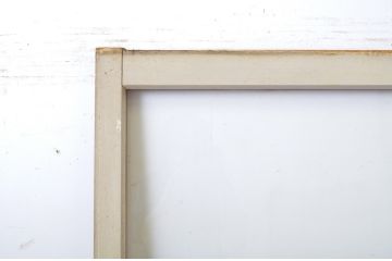アンティーク建具　ペイント仕上げ限定　ペンキ　レトロな雰囲気漂うガラス戸2枚セット(引き戸)(R-063690)