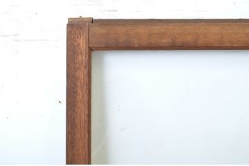 アンティーク建具　ペイント仕上げ限定　ペンキ　レトロな雰囲気漂うガラス戸2枚セット(引き戸)(R-063690)